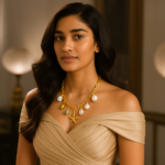 Anoira Anti-Tarnish Gold Beach Charm Necklace for Women | Starfish, Seashell & Pearl Pendant Chain | Boho Ocean-Themed Jewellery | Trendy Summer Resort Wear Accessory