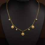 Anoira Anti-Tarnish Gold Tree of Life Charm Necklace for Women | Dainty Layered Chain with Crystal Drops | Waterproof, Hypoallergenic Everyday Jewelry